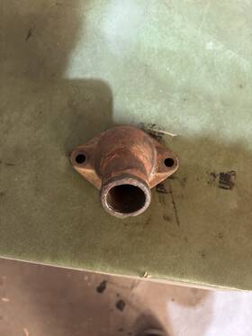 W1453 Chevrolet Used Cast Iron Water Outlet #w1453 283 327 V8 W1453 Chevrolet Used Cast Iron Water Outlet #w1453 283 327 V8