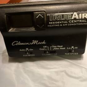 Ag7839-0331 Coleman 6535-335 Coleman-mack Trueair Wall Thermostat Cool/gas/electric Heat
