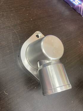Flashpower 840529190178 Billet Swivel Thermostat Housings Water Neck 90 1.5 Inch Ls Engine Clear