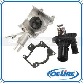 Oewp06323 Oeline Autoparts Fit For 2004 Ford Focus 2.0l L4 Gas Water Pump With Thermostat Housing Assembly