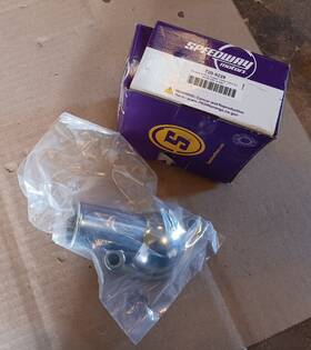 720-9229 Speedway 7209229 66-85 Bbc Sbc Chrome O Ring Angled Water Neck Thermostat Housi