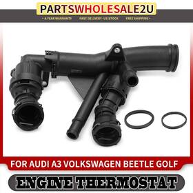 V15992110 Thermostat Housing Assembly With For Volkswagen Jetta Passat Audi