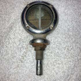 A-18354-cp Vintique Ford Boyce Model A Junior Motometer Chrome Plain Rim With Logo Glass Broken