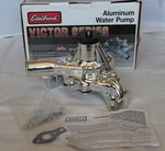 Edelbrock Victor Series Aluminum Water Pump Hp Endurashine Sbc Long Style 88814. Fixed Price $300.00.