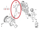 Bmw Mini One/cooper Water Pump Pipe + Flange (R50/R52) 2001 - 2006. Fixed Price $26.85.