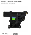 New Oem Ford Engine Coolant Water Outlet 6G9Z-8K556-A Ecosport Milan 2.0 04-19. Fixed Price $45.00.