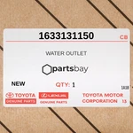 Genuine 2011 Toyota Sienna Water Outlet 1633131150. Fixed Price $47.00.