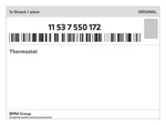 Genuine Bmw Thermostat 11-53-7-550-172 New. Fixed Price $224.37.