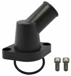 Thermostat Housing, 45 Deg Swivel Water Neck, Black Aluminum, Fits Chevy Sbc Bbc. Fixed Price $24.95.