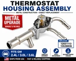 Thermostat Housing Assembly 12651113 Equinox Terrain Impala Srx 2.4L 3.6L Metal. Fixed Price $39.99.