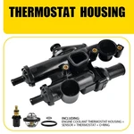 For 2009-2020 Dodge Journey 2.4L Black Thermostat Housing Assembly 55111016AD 1X. Fixed Price $39.89.