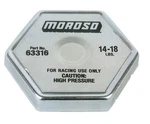 Moroso 63316 Racing Radiator Cap Steel Hexagon 14-18 Psi Brass/stainless Spring. Fixed Price $24.99.