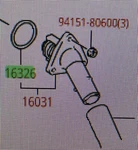 Oem Toyota Engine Coolant Thermostat Gasket/water Inlet Housing No. 2. Fixed Price $9.99.