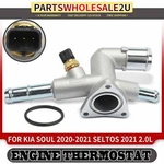 Thermostat Housing Assembly W/ Sensor For Kia Soul 2020-2021 Seltos L4 2.0L. Fixed Price $19.59.
