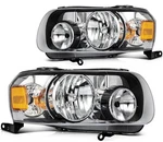 Fits 2005-2007 Ford Escape Black Housing Left+right Side Headlights Assembly. Fixed Price $120.99.