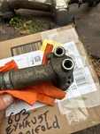 Mercedes W126 300SDL 300D W124 OM603 OM602 OM601 Coolant Return Flange. Fixed Price $22.00.