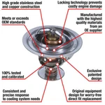 Engine Coolant Thermostat-fail-safe Motorad 7302-180. Fixed Price $23.21.