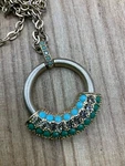 Lia Sophia Mirage Faux Turquoise Rhinestone Gold Long Necklace. Fixed Price $28.00.