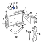 Ford F-150 97-08 F75Z8255AA Engine Coolant Thermostat Housing Gasket. Fixed Price $10.65.