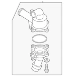 Genuine Audi Thermostat Unit 07K-121-115-D. Fixed Price $312.63.