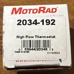 Motorad Engine Coolant Thermostat-high Flow 2034-192. Fixed Price $14.99.