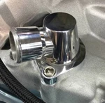 Pontiac 1/2" Swivel Thermostat Housing - Polished Billet Aluminum. Fixed Price $63.95.