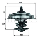 Thermostat Insert Mahle Tx 30 87D Quality Genuine Uk Stock. Fixed Price $19.82.