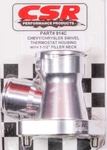 Csr Performance Clear Anodized 90 Degree Water Neck Kit Chevy V8 P/n 914C. Fixed Price $145.89.