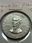 1968 Shell's Mr. President Game Coin Franklin Pierce Aluminum Token #2663. Fixed Price $5.94.