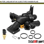 New Engine Coolant Thermostat Housing Assy For Jaguar S-type Vanden Plas XJ8 Xf. Fixed Price $65.99.