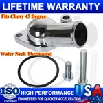 Chrome Water Neck Thermostat Housing Outlet Degr For Chevy 350-454 V8 Sbc Bbc. Fixed Price $13.60.