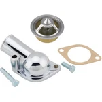 Chrome Water Neck & 180 Degree High Flow Thermostat, Fits Chevy 1966-86. Fixed Price $43.99.