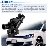 Engine Coolant Thermostat Housing Assembly For Beetle Golf Jetta Passat Rabbit. Fixed Price $20.42.